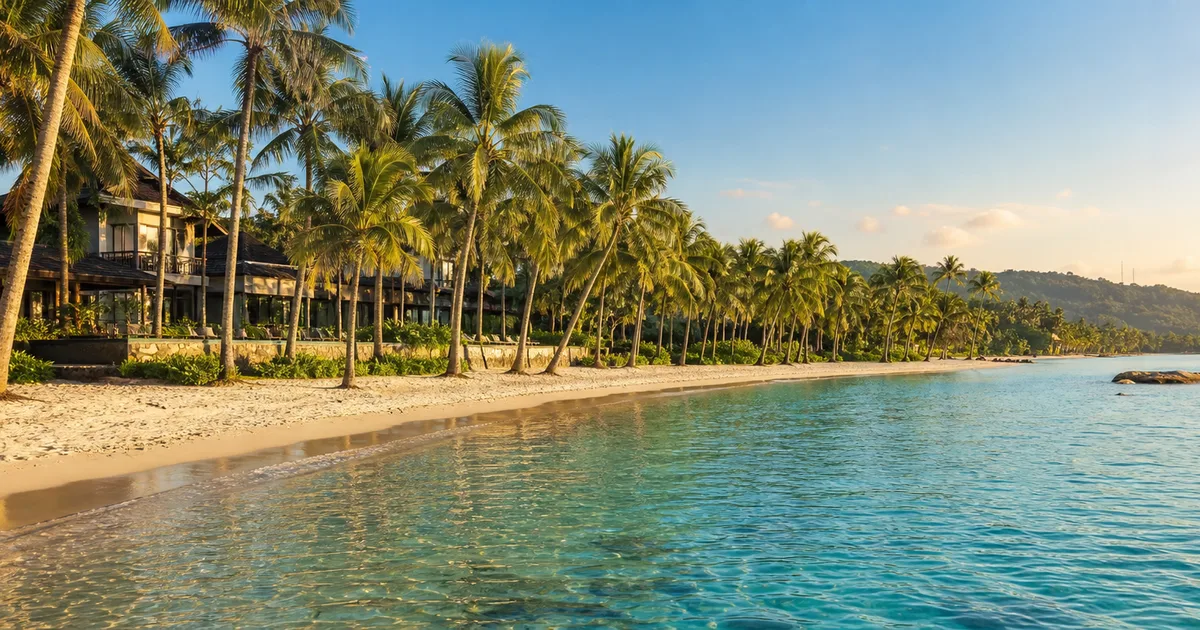 Long Beach Phu Quoc where to stay — bungalows and beach strip